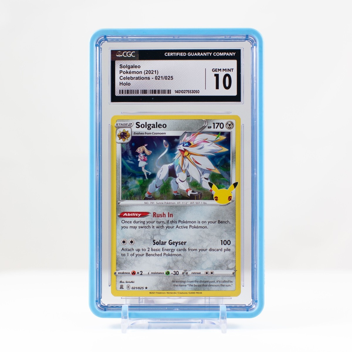 Pokémon Solgaleo Holo #021 Celebrations 2021 - CGC 10 GEM MINT | eBay