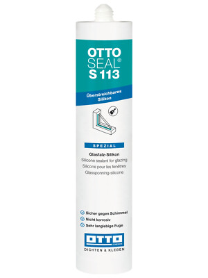 OTTOSEAL S113 310 ml Weiß Silicon Überstreichbar Abdichten Anschlussfugen