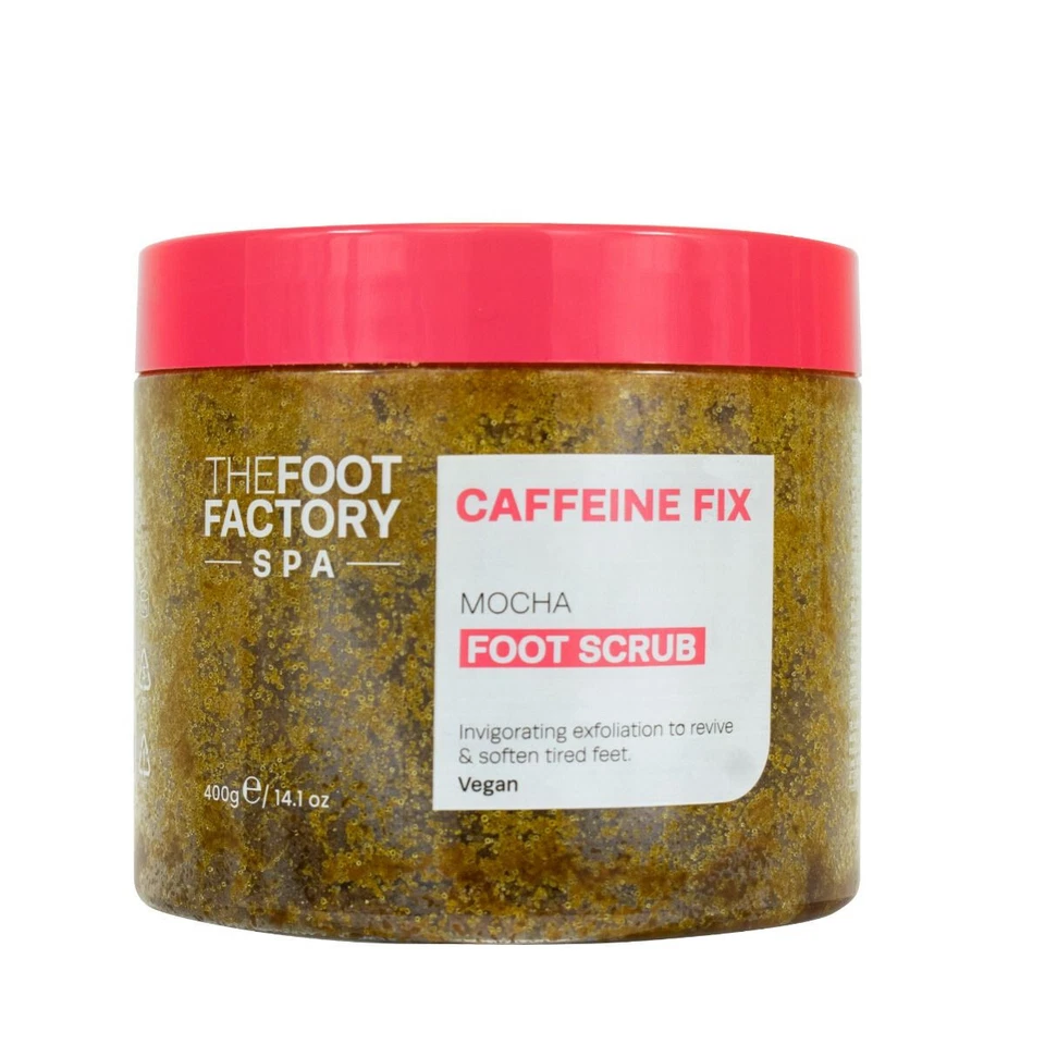 THE FOOT FACTORY SPA Foot Scrub, Mocha, moisturises, smooths & soothes tired feet, sea salt, Vegan