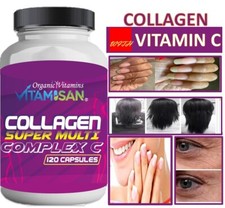 COLLAGEN Colageno Hydrolysate with Vitamin C ANTIANGING Colageno 120 tabs 