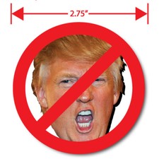 No Trump Red Slash Temporary Tattoo -Finky Dinker's Temporary Tattoos