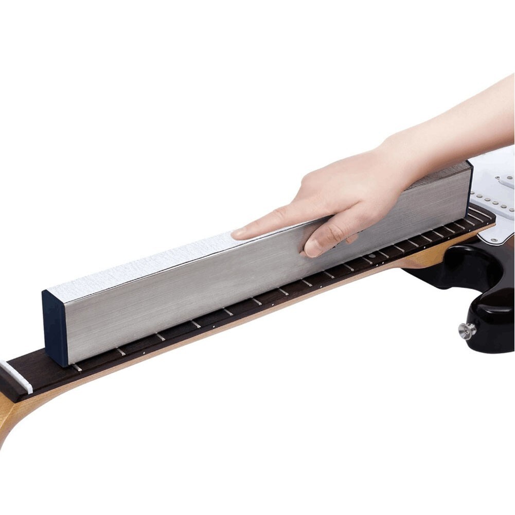 Guitar Neck Fret Beam Leveling Tool with 6PCS Sandpaper for Perfect