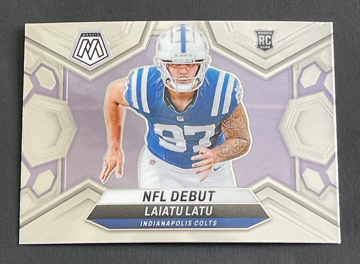 2024 Panini Mosaic Laiatu Latu Rookie NFL Debut RC #290 Colts