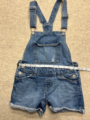 Levi's Distressed Medium Wash Shortall Girls 10 Regular - Picture 9 of 11