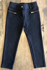 CREWCUTS size 4 Girls Gray Ponte Pants Zipper Pockets