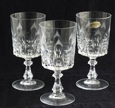 3 Calici bicchieri a stelo  in cristallo