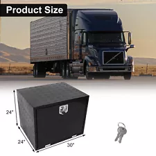 30"X24"X24" Aluminum Pickup Truck Trunk Bed Tool Box Underbody Storage + Lock