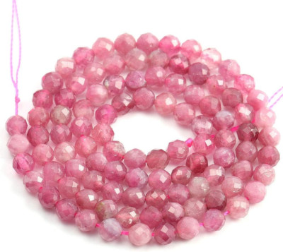 Natural Stone Beads Pink Tourmaline Gemstone Faceted Loose Beads for Jewelry Mak