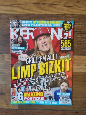 Kerrang! 1483 Limp Bizkit, My Chemical Romance Encylopedia, Dave Grohl