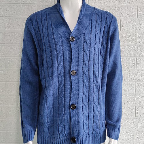 Braided Cardigan Knitted Sweater Shawl Winter Collar Jumper Mens Jacket Thermal@ - Picture 14 of 20