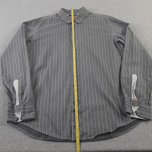 Camisa Hugo Boss Para Hombre XL Adulto Rayas Regular Algodón Abotonada Top - Imagen 4 de 9
