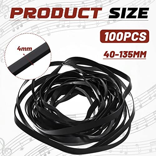 100 Square Cassette Tape Machine Recorder Rubber Belt for Repair
