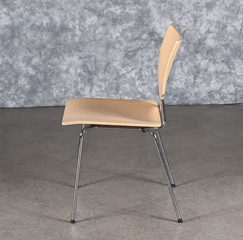 LOT of 8 KUSCH+CO 2000s RETRO LOOK HOT MOULDED PLYWOOD STACKING CHAIRS FREE SHIP - Picture 6 of 21
