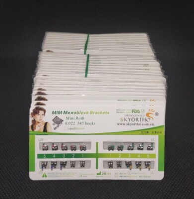 100 Sets Dental Orthodontic Metal MIM Brackets Braces Mini Roth.022 Hooks 345 CE