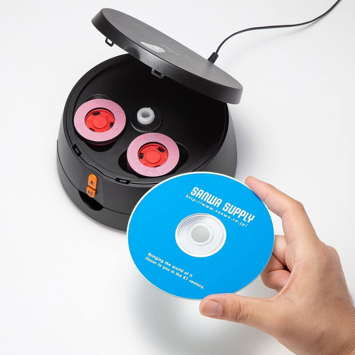 SANWA SUPPLY CD-RE3AT Disc Automatic Repair Polishing Machine w