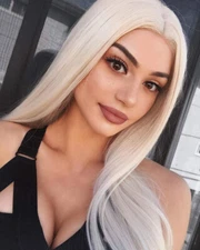 Platinum Blonde Lace Front Wig 4x2 Long Striaght Synthetic Wigs Halloween Party