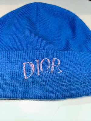 Dior Print Cashmere Blue Size Medium Men's Beanie | eBay