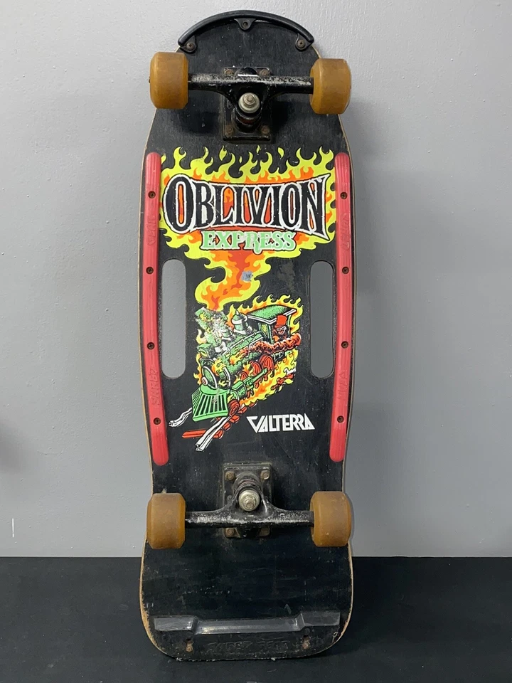 Monopatín Oblivion Express Valterra de colección de los años 80, completo con equipo de trituración RARO Foto 2 de 4