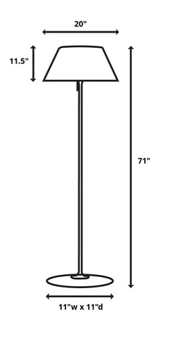 MINETTE MODERN 71" AGED BRASS METAL FLOOR LAMP STONE MARBLE DETAIL 28197 - Picture 4 of 4