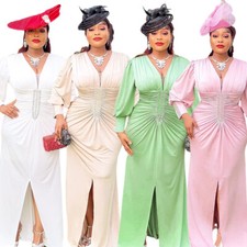 African Party Dresses for Women Bodycon Dashiki Wedding Evening Prom Gown Kaftan