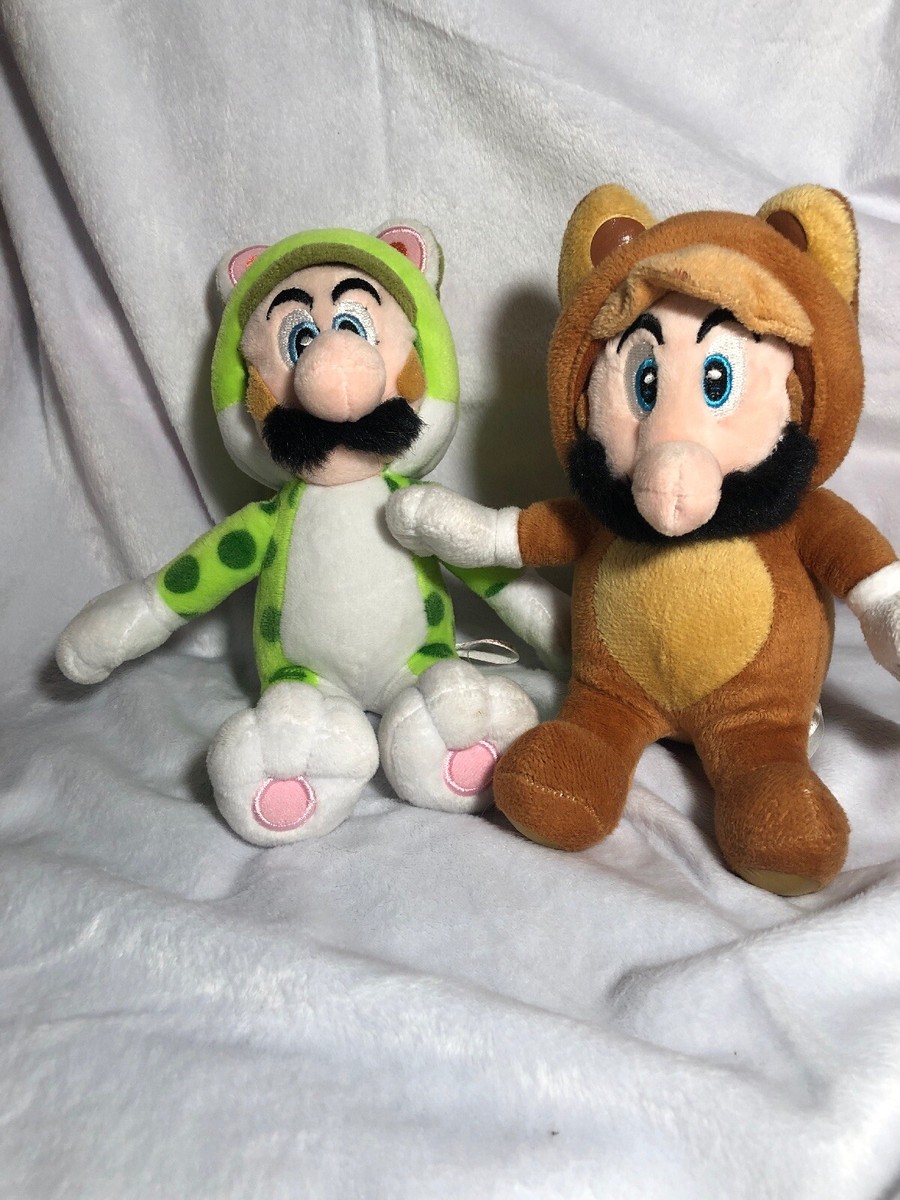 Cat Luigi, Kitsune Mario Plushes Super Mario