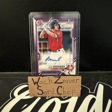 2021 Bowman - Paper Prospect Autographs Purple #PAPR-JM Jose Miranda /250 AU RC