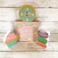 HL Decoración de Navidad - Madera Pastel Acrílico Dulce Rosa Imitación Comida