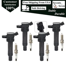 4pcs Ignition Coil and Spark Plug Kit For 2012-2017 Hyundai Veloster 1.6L