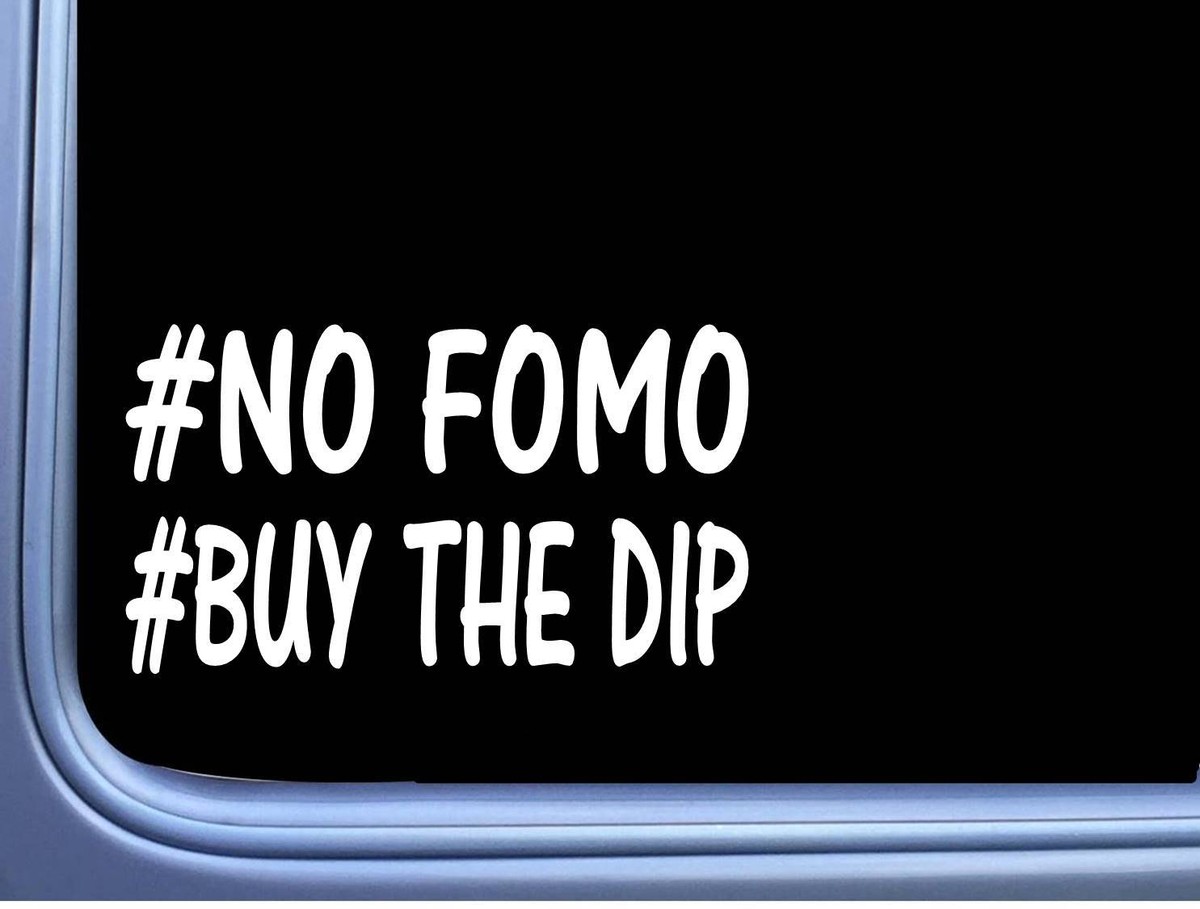 No Fomo L823 8 inch Sticker crypto currency money stocks decal