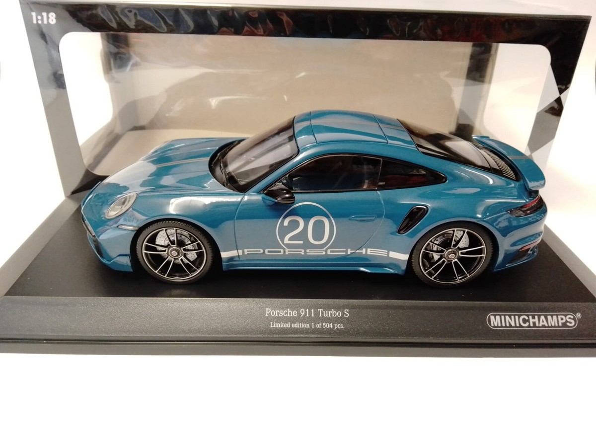 【MINICHAMPS】限定504Porsche 911TurboS Blue MINICHAMPS 2021 Porsche 911 992 Turbo S Coupe #20 Sport