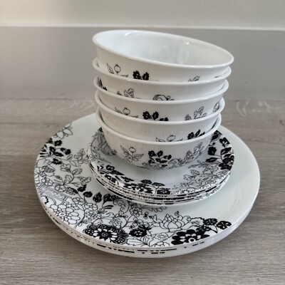 Corelle Signature Uptown Garden Corning 16pc Dinnerware Set