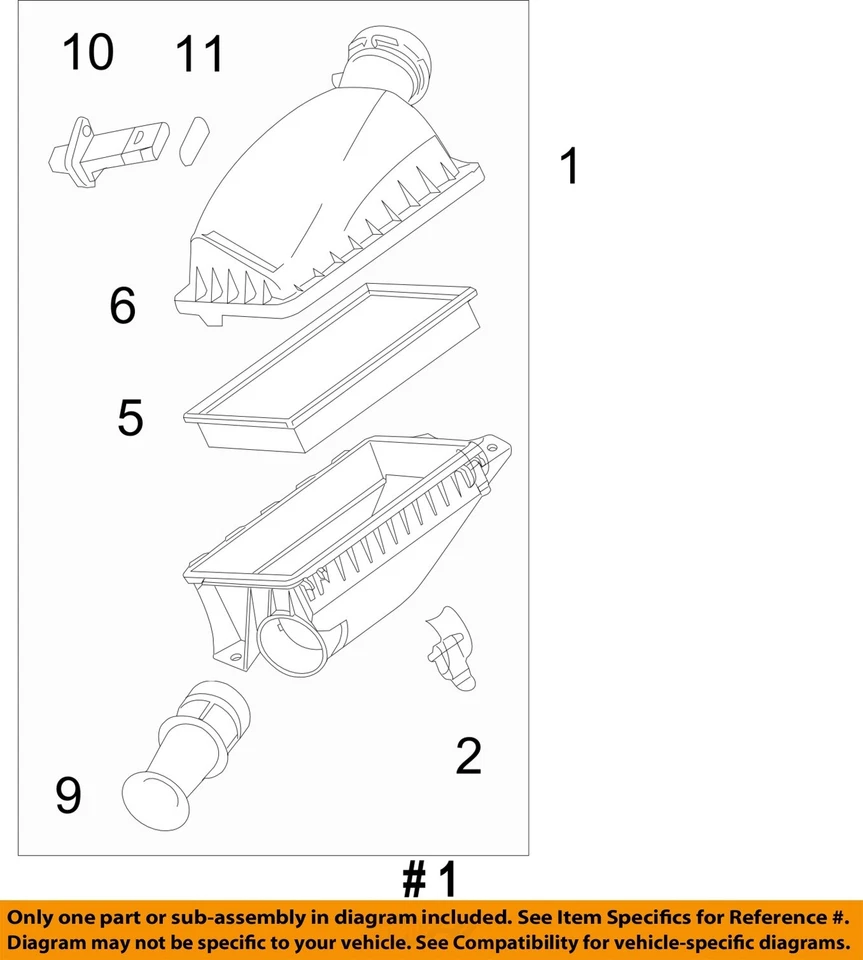 Conjunto de filtro de aire usado se adapta a: Ford Crown Victoria 2008 4,6 L con equipamiento policial G Foto 4 de 4