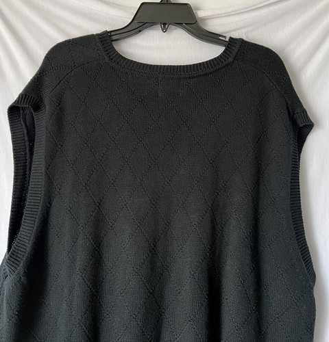 Pebble Beach V Neck Golf Vest Mens XL Black Cotton Vintage - Picture 3 of 9