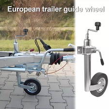 New Heavy Duty Caravan Jockey Wheel & Clamp 48MM Trailer Plastic Rim Wind Handle