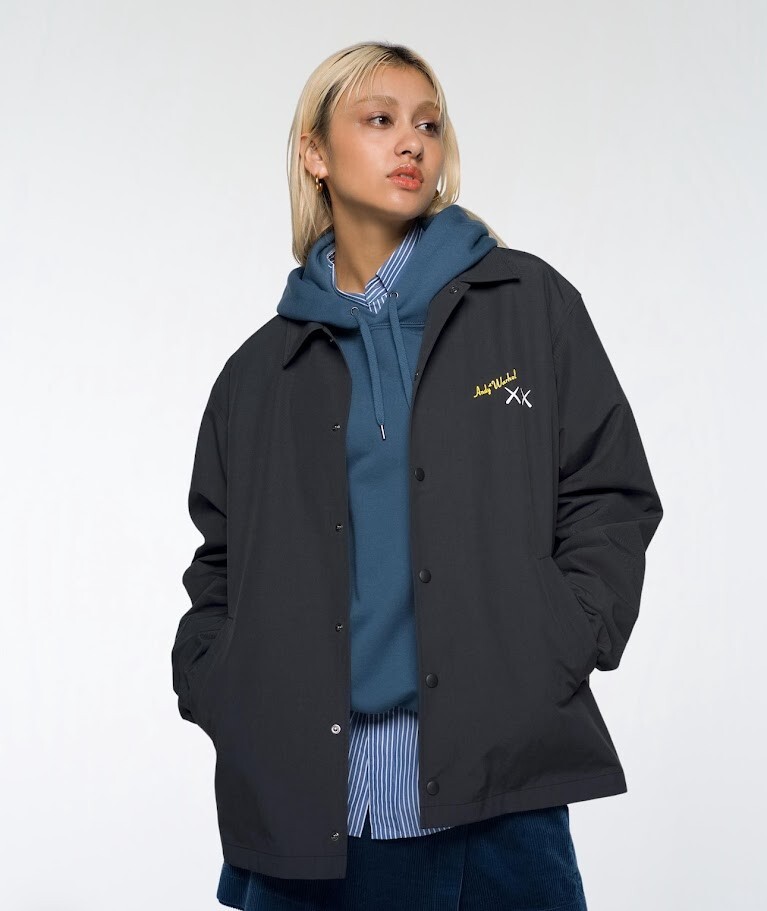 KAWS + WARHOL x UNIQLO UT Collcetion Coach jacket Black NEW KAWS + WARHOL x UNIQLO UT Collcetion Coach jacket Black NEW
