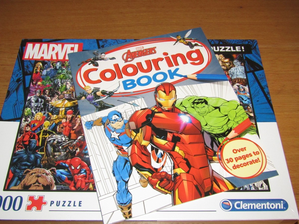 Puzzle Marvel 1000 Pièces Clementoni – Illustration Dense Super-héros, Poster Inclus, Fait En Italie – Pour Adultes Et Ados