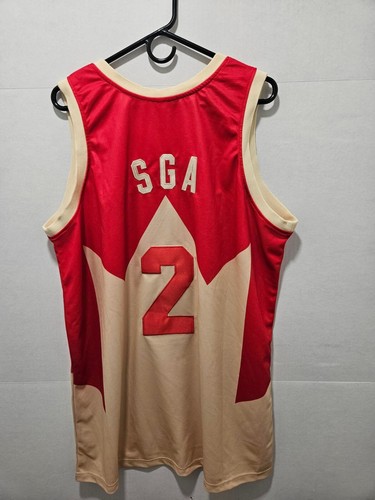 Shai Gilgeous-Alexander SGA #2 Team Canada Custom Basketball Olympic Jersey 2XL