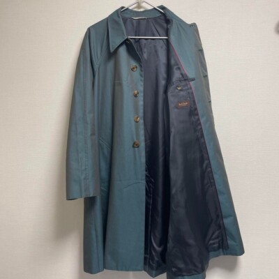 Paul Smith Collection Balmacaan Coat Jacket Men Size M 100% Cotton Dark Green