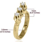 10k Solid Yellow Gold Genuine Lab Grown Diamond Ring 4 to 9 — photo 3
