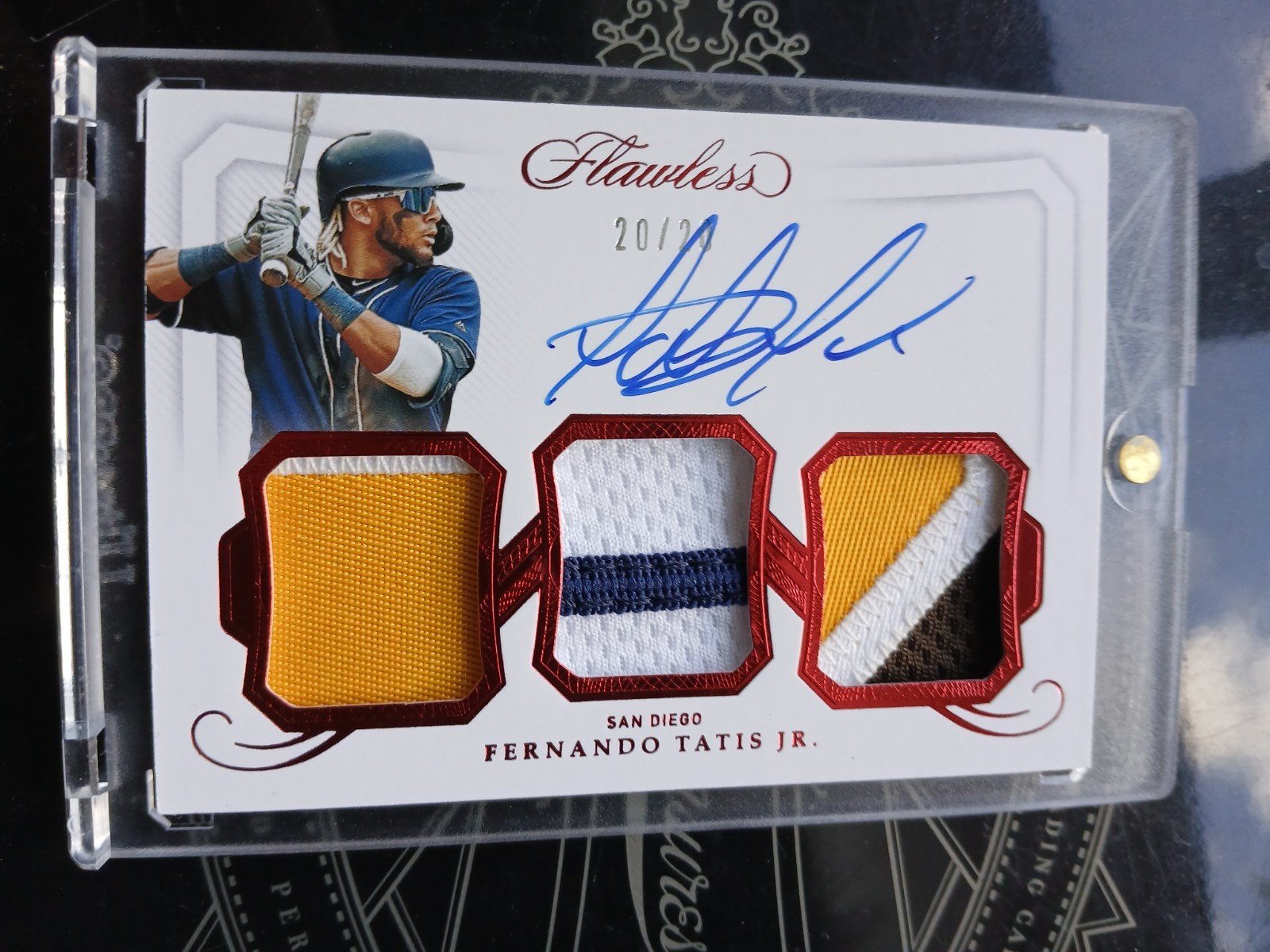 2019 PANINI FLAWLESS FERNANDO TATIS JR  RUBY AUTO TRIPLE PATCH #20/20! Ebay 1of1