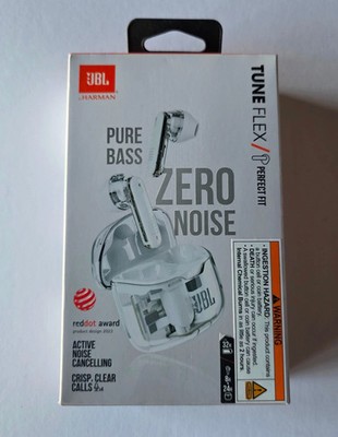 JBL Tune Flex True Wireless Active Noise Cancelling in-Ear Earbuds - Ghost White