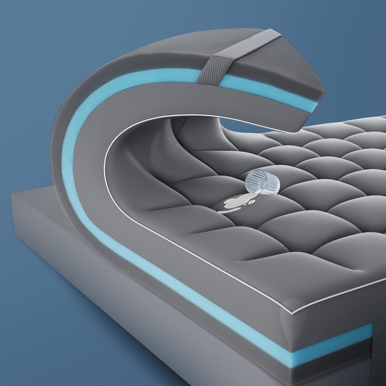 4-Inch Dual-Layer Cooling Gel Memory Foam Mattress Topper