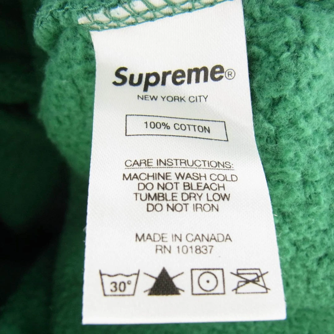 Felpa con cappuccio Supreme 21SS Don't Care pullover verde usata LIFE 0