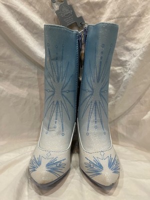 sNWT Disney Store Frozen II Elsa Boots Costume Shoes Girls Size 7/8