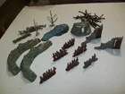 VINTAGE  MARX  1965 MINIATURE  " INVASION  DAY "  PLAYSET  ACCESSPRIES  LOT