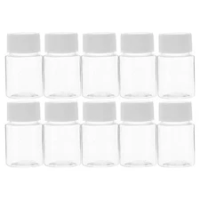 20 Pcs Plastic Vials with Caps Sample Bottles Pill Pots Mini Travel Case