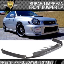 Fits 02-03 Subaru Impreza Wrx Rs Sedan P-d Style Front Bumper Lip Pu Unpainted