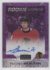 2020-21 O-Pee-Chee Platinum Rookie Violet Pixels Nicolas Beaudin #R-NB Auto z3a