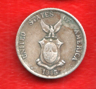 PHILIPINAS 20 CENTS 1945 D SILVER