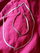 Sterling Silver Necklace And Bracelet